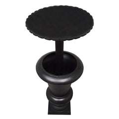 Ornate Round Cast Aluminum Metal 40-in Bird Bath and Planter Vase Combo