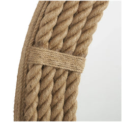 Jute Rope Rope Room Wall Mirror - Brown - Roche River Decor