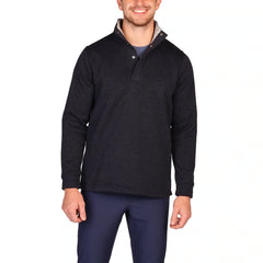 TailorByrd Men's Sweater Knit Snap Placket Pullover