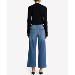 7 For All Mankind Women's Cropped Alexa High-Waisted Straight Leg Jeans