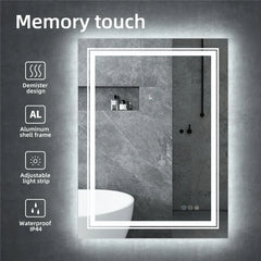 36"x28" LED Illuminated Bathroom Wall Vanity Mirror Anti-Fog Dimmable