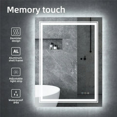36"x28" LED Illuminated Bathroom Wall Vanity Mirror Anti-Fog Dimmable
