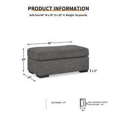 Signature Design by Ashley Gardiner Pewter Ottoman