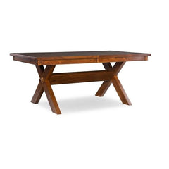 Linon Kraven Brown Rustic Wood Farmhouse 9 Piece Dining Set
