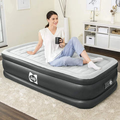 Sealy Tritech Twin Sized 20" Air Mattress Bed 2 Person w/ Built-In AC Pump & Bag