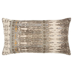 Rizzy Home Silver Abstract Lumbar Decorative Pillow, 14x26