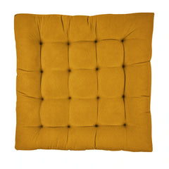Sorra Home Large Solid Square Tufted Floor Pillow with Handle