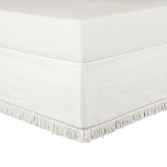 Lush Decor Boho Fringe 15-Inch Tailored Drop Easy Fit Bedskirt