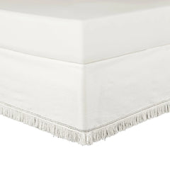Lush Decor Boho Fringe 15-Inch Tailored Drop Easy Fit Bedskirt
