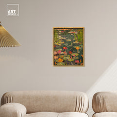 Art Remedy Afternoon Visit Framed Impressionism 1 Piece Canvas Wall Art /Monet And Van Gogh Inspired Art