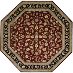 Nourison Hand-tufted Persian Floral Wool and Silk Burgundy Area Rug