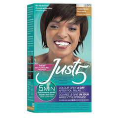 Just 5 Women's 5 Minute Permanent Hair Color with Conditioner, Grey Hair Coloring for Women - Jet Black