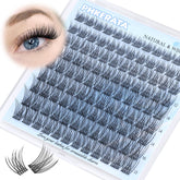 14mm Natural Cluster Lashes Wispy Eyelash Clusters DIY Individual Lashes C Curvature Eyelash Extensions for Daily Wear with Soft Lash Band