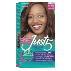 Just 5 Women's 5 Minute Permanent Hair Color with Conditioner, Grey Hair Coloring for Women - Jet Black