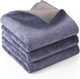 Car Drying Towel, Double Sided, Chamois Towel for Car, Microfiber Towels for Cars, Thick Scratch-Free Cloth for Car Body Polish Mirror Shine, Interior Detailing & Drying, Gray 12x24 Inches 1 Package