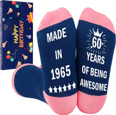 Belloxis 30th 40th 50th 60th 70th Birthday Gifts for Her 50th Birthday gifts for women Grip Crew Socks