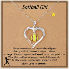 Volleyball/Softball/Basketball/Baseball Necklace Gifts for Girls, Sport Accessories Birthday Christmas Jewelry for Her 16+3 Inches
