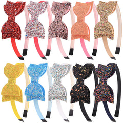 XIMA 14pcs Glitter Headbands for Girls Skinny Sparkle Hairbands Women Hair Loop Hair Accessories
