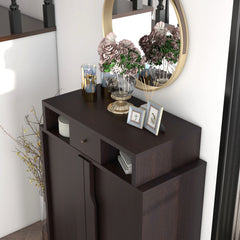 Icel Contemporary Espresso 5-shelf Shoe Cabinet by Furniture of America