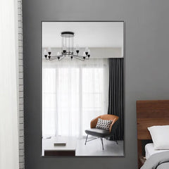 Modern Aluminum Alloy Thin Framed Full Length Floor Mirror