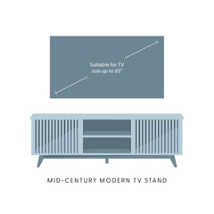 Plank and Beam Mid-Century Modern TV Stand