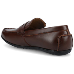 Vance Mens Yates Medium and Wide-width Perforated Slip-on Driving Penny Loafer