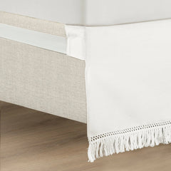 Lush Decor Boho Fringe 15-Inch Tailored Drop Easy Fit Bedskirt