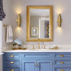 2-Light Mid-Century Dimmable LED Linear LED Vanity Wall Lamp