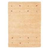 Kashkuli Gabbeh Beige Rug 3'11" x 5'5" - 3'11 x 5'5