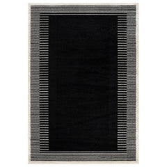 World Rug Gallery Modern Abstract Bordered Area Rug for Living Room, Bedroom, or Entryway - Low Pile Indoor Rug