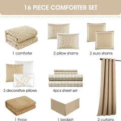 Nanshing Johnella 16 Piece Bed-In-A-Bag