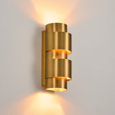 2 - Light Steel Flush Mounted Ring Wall Sconce