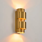 2 - Light Steel Flush Mounted Ring Wall Sconce