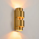 2 - Light Steel Flush Mounted Ring Wall Sconce