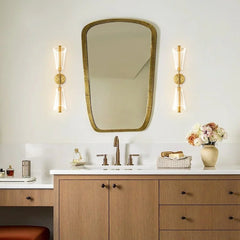 Modern Dimmable LED 2-Light Clear Acrylic Cone Vanity Wall Lamp
