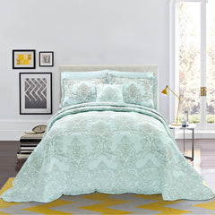 Serenta Damask 4-piece Bedspread Set