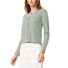 Cyrus Women's Waffle-Knit Cardigan