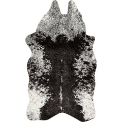 Alexander Home Charcoal Faux Cowhide Area Rug