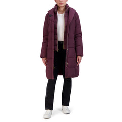 Cole Haan Women's Bib Insert Mid-Length Puffer Coat