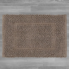 Sophie Border Ultra-plush Chenille Non-Slip Cotton Bath Mat