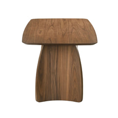 Furniture of America Megan Midcentury 7-Piece Walnut Wood Dining Table Set