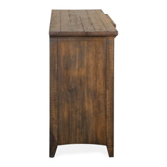 Magnussen Home Bay Creek Toasted Nutmeg 80" Console - 80"W x 18"D x 32"H