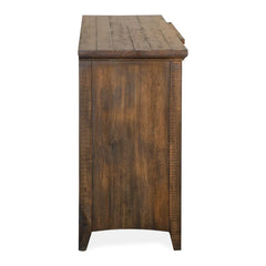 Magnussen Home Bay Creek Toasted Nutmeg 80" Console - 80"W x 18"D x 32"H