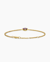 Micro Chatelaine® Chain Bracelet in 18K Yellow Gold with Amethyst, 4mm