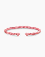 Classic Cable Bracelet in Pink Aluminum, 4mm