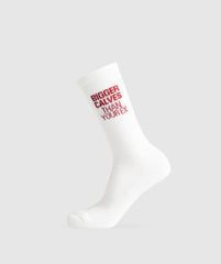Bigger Calves Than Your Ex Graphic Crew Socks