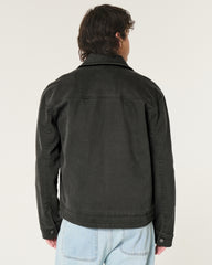Zip-Up Workwear Jacket-black