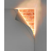 "Big Reveal" LED Corner Light 18" White Curved Metal