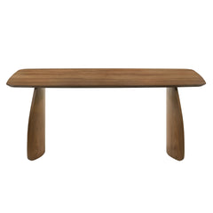 Furniture of America Megan Midcentury 7-Piece Walnut Wood Dining Table Set