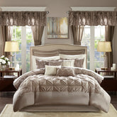 Madison Park Essentials Loretta 24-Piece Room in a Bag with Window Panels and Sheet Set
